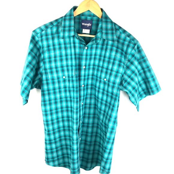 Wrangler Other - WRANGLER Vintage pearl buttons plaid button down L